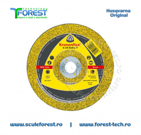 Disc slefuire metal Klingspor A24 Extra Φ125mm x 6mm x 22.23mm