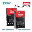 Pachet 2 buc. - Lant drujba 15"(38cm) Oregon, 32 dinti, pas 325, canal 1.3mm LP 20LPX