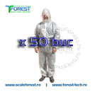 Combinezon protectie impermeabil de unica folosinta - pachet 50 buc.