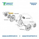 Semering original rulment ambielaj dreapta drujba Husqvarna 346 XP, 353, 550XP, 560XP, 562XP, 570, 575 XP, 576 XP