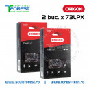 Pachet 2 lanturi drujba Oregon 18"(45cm), 34 dinti, pas 3/8, canal 1.5mm 73LPX