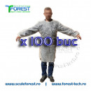 Halat de protectie alb de unica folosinta - 100 bucati