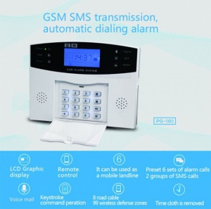 Alarma wireless GSM PG-500 in limba romana