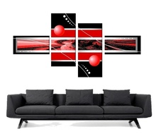Multicanvas rosu cu negru digital art mdigi1