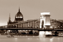 Tablou podul cu lanturi Budapesta