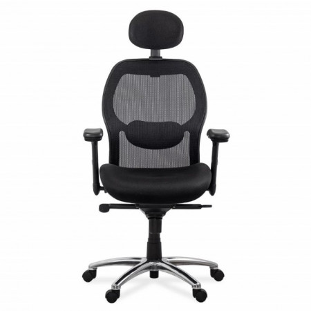 Scaun de birou ergonomic rezistent 150 kg cu suport lombar si cotiere reglabile model SYYT9513 negru