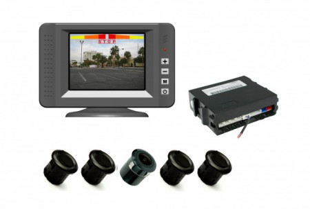 Senzor de parcare cu 4 senzori + Camera+ Monitor, avertizare acustica si vizuala cu Monitor TFT Model 9105