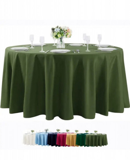 fata de masa rotunda verde deschis 7