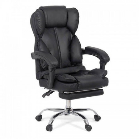 Scaun directorial cu suport de picioare OFF 415 negru, 