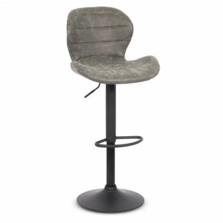 Scaun Bar reglabil imitatie piele Gri Abs 144 Gri