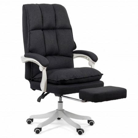 Scaun directorial textil, cu suport pt picioare, OFF 426 Negru/Gri