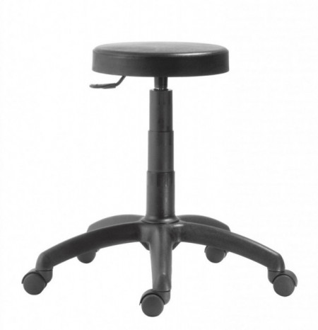 Taburet profesional rotativ, fara spatar, reglabil vertical, model 1290 PU 