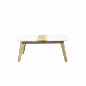 Masuta cafea alb/natur, model BUC11