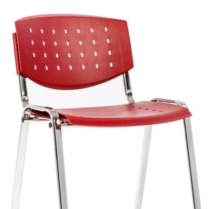 Scaun de conferință/vizitator cadru cromat model Taurus Plastic layer