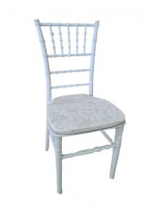 Scaun de evenimente Chiavari, PP reciclata, model RKeco1, alb