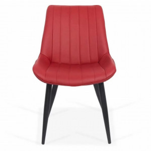 Scaun dining piele ecologica BUC 203 rosu
