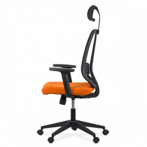 Scaun ergonomic din plasa, cu tetiera si brate reglabile OFF 402 Portocaliu