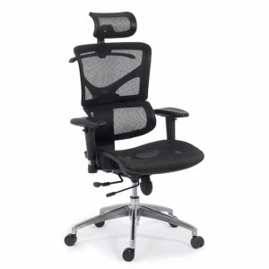 Scaun ergonomic multifunctional cu brate reglabile si sezut culisabil SYYT 9500 negru