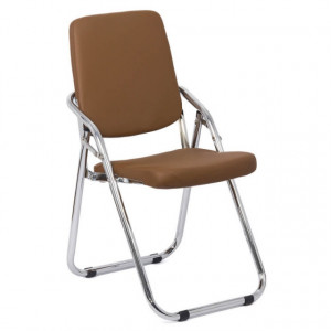 Scaun pliabil cromat piele eco, MARO model: HRC609
