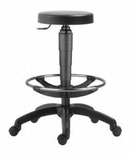 Taburet profesional rotativ, fara spatar, reglabil vertical, model 1290 PU 