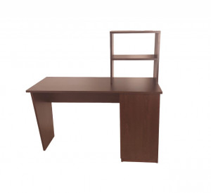 Birou de lucru cu rafturi si dulap, Wenge 120x50 cm, Model 6028