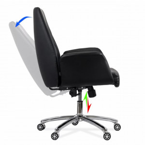 Scaun directorial rotativ, rezistent la 200 kg, model OFF800, negru