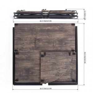 Birou colt Albertin negru si wenge, 38x119.5x75 cm