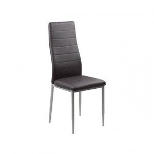 Scaun de bucatarie tapitat, piele eco, picioare negru buc 263