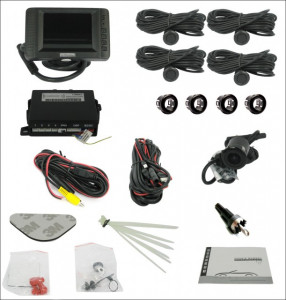 Senzor de parcare cu 4 senzori + Camera+ Monitor, avertizare acustica si vizuala cu Monitor TFT Model 9105