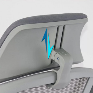 Scaun de birou ergonomic cu spatar rabatabil si suport picioare, Gri model SYYT9512