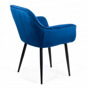 Scaun dinning tapitat catifea, Buc257 Albastru