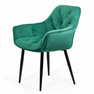 Scaun dinning tapitat catifea, Buc257 Verde