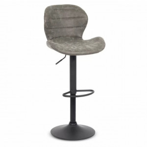 Scaun Bar reglabil imitatie piele Gri Abs 144 Gri