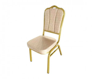 scaun tapitat crem auriu