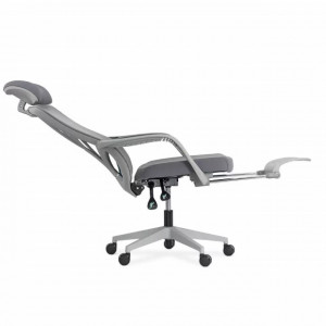 Scaun de birou ergonomic cu spatar rabatabil si suport picioare, Gri model SYYT9512