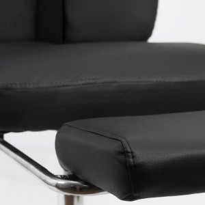 Scaun directorial piele ecologica negru si suport picioare OFF 321