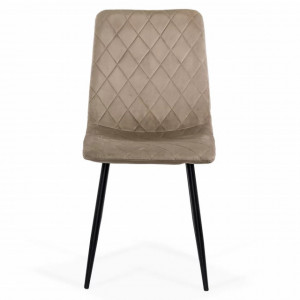 Scaun Living din catifea cu picioare negre BUC209 BEJ