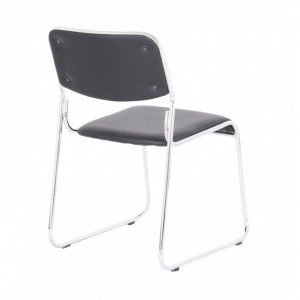 Scaun vizitator Eco, negru, 40x43x76 cm