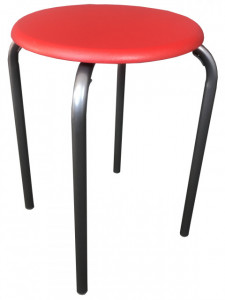Taburete Fix Sezut Piele Eco, Mambo, rosu