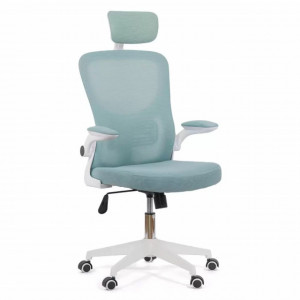 Scaun birou ergonomic cu spatar inalt si cotiere rabatabile OFF 336 BLEU