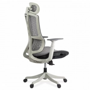Scaun de birou ergonomic multifunctional cu tetiera reglabila, Gri model SYYT9511