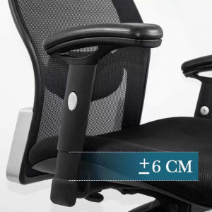 Scaun de birou ergonomic rezistent 150 kg cu suport lombar si cotiere reglabile model SYYT9513 negru