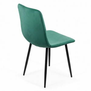 Scaun Living din catifea cu picioare negre BUC208 VERDE