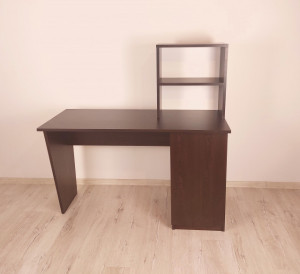 birou de lucru wenge cu rafturi si dulap 6028
