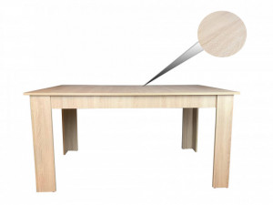 Masa dining 6 persoane Astoria, stejar alb 150x90 cm