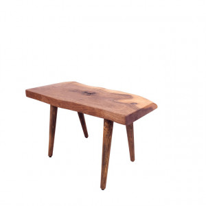 Masuta cafea lemn masiv din NUC, cu picioare lemn, model 820122