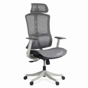 Scaun de birou ergonomic cu tetiera reglabila, Gri model SYYT9511