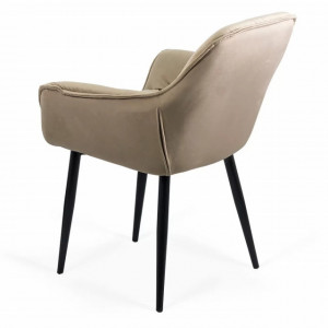 Scaun dinning tapitat catifea, Buc257 Bej