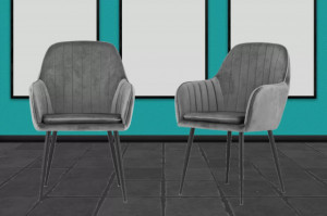 Scaun living Tida, Gri 58x56x86 cm