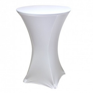 Husa elastica din Lycra pentru masa cocktail, Alba